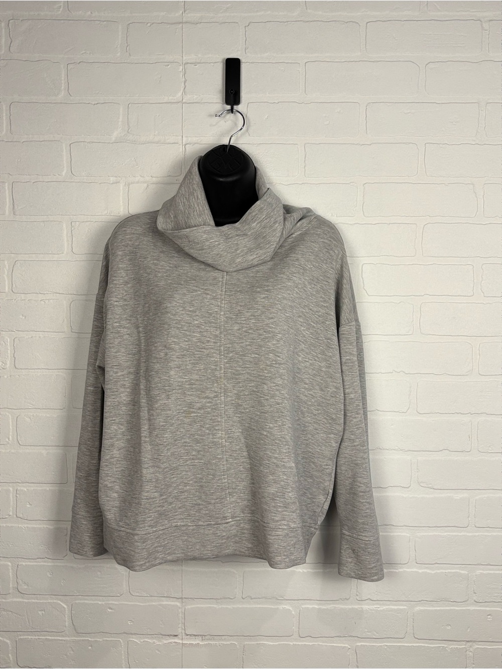 Cynthia Rowley Women's Cowl Neck Pullover Sweatshirt Gray Heathered Size S